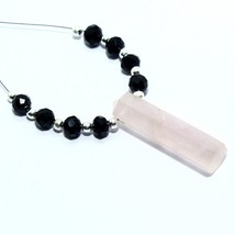Rose Quartz Pencil Spinel Beads Briolette Natural Loose Gemstone Making Jewelry - £4.41 GBP