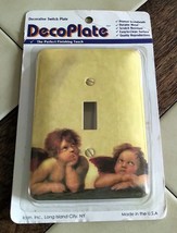 DecoPlate Winged Cherubs Metal Light Switch Plate Cover (1996) NOS - £11.29 GBP