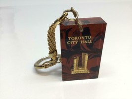 Vintage Souvenir Keyring Toronto Ontario Keychain City Hall Ancien Porte-Clés - £9.35 GBP
