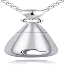 Urn Pendant Necklace Teardrop Cremation Jewelry 925 Sterling Silver for Ashes Me - $60.15