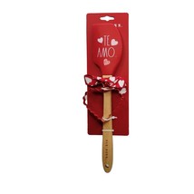 Rae Dunn Red Silicone Valentines Day Spatula Cookie Cutter Set Te Amo - £9.48 GBP