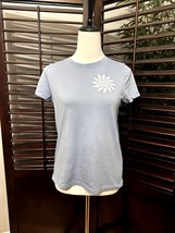 Abercrombie Kids Blue Flower Short Sleeve Crew Neck T-Shirt 15/16 - $14.01