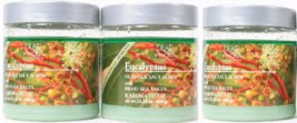 3 Dead Sea Collection Eucalyptus Salt Scrub With Dead Sea Salts &amp; Aromatic Oil - £33.25 GBP