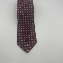 Men&#39;s Brooks Brothers Makers Red Blue Floral Checked Italian Silk Tie USA - $17.57