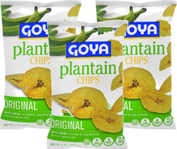 Goya Original or Hot &amp; Spicy Plantain Chips, 3-Pack 5 oz. Bags - £28.37 GBP