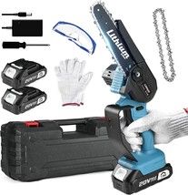 Mini Chainsaw, Mini Chainsaw Cordless With 2 Batteries, Chain Saw 6 Inch... - £58.29 GBP