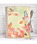 Autumn junk journal handmade Fall forest junk book for sale complete thick - $500.00