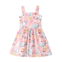 NEW Magical Narwhal Unicorn Mermaid Girls Pink Sleeveless Dress  - £7.80 GBP