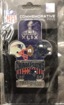 Super Bowl XLIX Commemorative Lapel Pin New England Patriots Seattle Sea... - £11.80 GBP