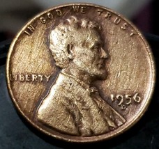 1956-D Lincoln Wheat Cent Penny - £2.33 GBP