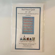 Quakertown Quilts 66 x 84 Rail Fence Quilt Pattern Vintage Sewing Craft - £6.27 GBP