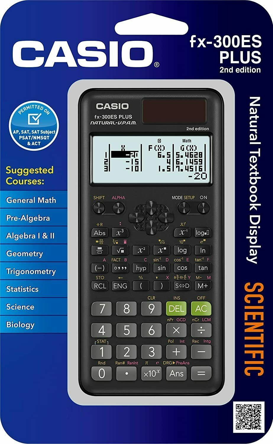 Primary image for Casio - FX-300ESPLUS2 - 2nd Edition, Standard Scientific Calculator - Black