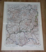 1937 ORIGINAL VINTAGE MAP OF HESSEN HESSE FRANKFURT NASSAU WALDECK GERMANY - £21.96 GBP