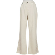 RALPH LAUREN Ivory Western Embroidered Hem Bootcut Jeans 14 - £47.57 GBP