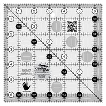 Creative Grids Left Handed Quilt Ruler 6-1/2 Inch Square - £19.04 GBP