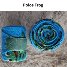 Horse Wraps Polos Fleece Turquoise with Frogs Set of 2 USED - £5.49 GBP