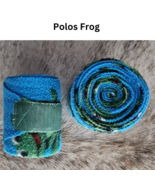 Horse Wraps Polos Fleece Turquoise with Frogs Set of 2 USED - $6.99