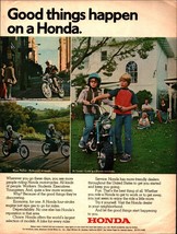 1974 Honda Motorcycles VTG 1970s 70s PRINT AD Los Angeles Napa Valley St... - $25.98