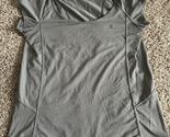 Domyos Women's  T-shirt, size  Medium Gray Athletic Short Sleeve Scoop Neck - $14.99