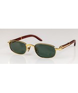 Cartier Camarat Gold Plated Bubinga Wood Vintage Sunglasses w/ Box 51/22 - £1,896.89 GBP