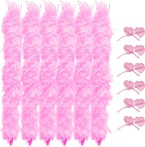 Colored Feathers 6 Pcs Flapper Colorful Feather Boas 6.6ft for Party with Framel - £56.09 GBP