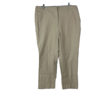 Ann Taylor Factory Womens Pant Trouser Straight Leg Beige 14 Cuffed Care... - $14.80