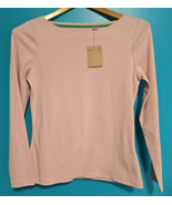 NWT Size US 10 UK 14 Boden Essential Boat-Neck Jersey Top Pink Milkshake... - $34.64