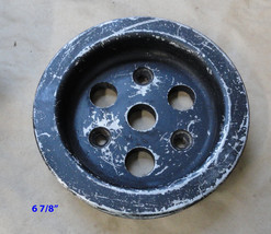 GM SBC 327 350 Crankshaft Crank Pulley Double Groove 6 7/8&quot; Aluminum 05517 - $30.00