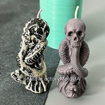 Harry potter Snake And Skull Silicone Mold For Candle Soap Concrete Mold - £17.84 GBP