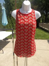 NWOT PHILOSOPHY RED FLORAL SLEEVELESS TOP M - £11.96 GBP