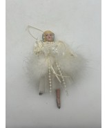 Vintage Roman Inc Porcelain with White Feathers Ballerina Ornament 69522 - $241.14 MXN