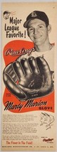 1952 Print Ad Rawlings Baseball Gloves Marty Marion Pitcher St Louis Bro... - $19.51