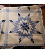 FABRIC Quilt Top 90” W Cheater Starburst Starlast 1991 ERJ/deBaron By th... - $151.10 MXN
