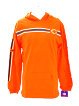 Reebok Youth Boy&#39;s XL NFL Orange Chicago Bears Long Sleeve Hooded Shirt - $21.77