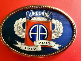 82nd AIRBORNE Commemorative 100 Years  Epoxy Buckle - Made in USA - $17.77