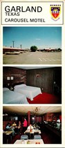 Vtg Chrome Postcard Garland TX Carousel Motel Multi-View 9x4 Friendship Inn UNP - £6.21 GBP