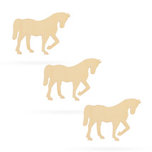 3 Horses Unfinished Wooden Shapes Craft Cutouts DIY Unpainted 3D Plaques 4 - £21.95 GBP