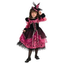 Posh Fashionista Fuchsia/Black Deluxe Victorian Witch Princess w/Mini Hat Rubies - £27.25 GBP
