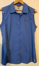 Eddie Bauer  womans size SMALL VENTED sleeveless outdoor shirt top blue ... - $15.88
