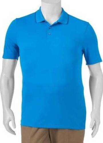 Mens Polo Big Tall Golf FILA Blue Short Sleeve Tru Dry Classic Shirt $48-sz 2X