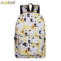 Funny Puppy Dog Cat Sloths Students Backpack  College Student Mochila Rucksack K - £41.48 GBP