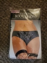 Black Sequin Booty Bikini Adult Size Small 1 Piece Dress Up Costume  - $9.61