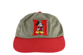 Vintage 90s Disney Distressed Mickey Mouse Spell Out Elastic Strapback H... - $28.66
