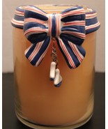 Vintage Yankee Candle Large Jar Ring Topper Red, White & Blue Nautical Sailboat - $21.00