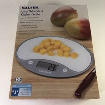 Taylor Salter Gray Digital Ultra Thin Glass Kitchen Scale  Up to 11 lb. - £13.47 GBP