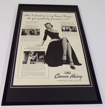 Susann Shaw 1942 Cannon Hosiery Framed 11x17 ORIGINAL Advertising Poster - £54.36 GBP