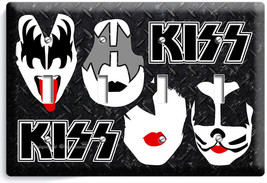 Kiss Shock Hard Rock Heavy Glam Metal Band 4 Gang Light Switch Plates Room Decor - £13.89 GBP