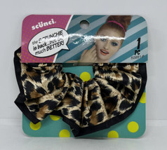 Scunci Fabric Scrunchie - 1 Piece (Black/White Leopard) - £2.33 GBP