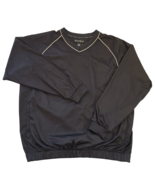 FootJoy Golf Windbreaker Pullover Mens Size Large Black VNeck Long Sleev... - $34.16 CAD