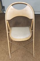 Vintage Chair Folding Louis Rastetter &amp; Sons Solid Kumfort Fort Wayne Ind - $69.99